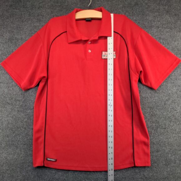 BRG Golf Men's Target Chip Ganassi Racing Polo Shirt Red Large Dry Tech - Picture 13 of 16